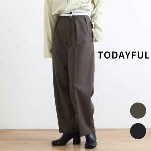 TODAYFUL �g�D�f�C�t�� Front Slanting Trousers �g���E�U�[�Y ���f�B�[�X �L���C�� �V���v�� �}�j�b�V�� �^�b�N �p���c �������� 12320704 �{�[���t���[ BORN FREE