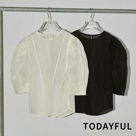 即納 TODAYFUL トゥデイフル Volumesleeve Organdy Blouse トップス ボリューム スリーブ オーガンジー ブラウス 半袖 レディース 2024ss 12410421 送料無料 BORNFREE ボーンフリー LIFE's ライフズ