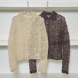 TODAYFUL トゥデイフルモヘア クロシェ ニットシャツ Mohair Crochet Knitshirts レディース 秋冬 ナイロン モヘア 毛 アイボリー チャコールグレー FREEサイズ 長袖 きれいめ 2025秋冬 吉田怜香 12520511 送料無料