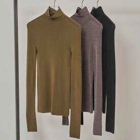 TODAYFUL トゥデイフル メリノウール 100％ シームレス ニット Merinowool 100% Seamless Knit レディース 秋冬 毛 チャコールグレー モカ オリーブ FREEサイズ シンプル 暖かい 12520524 送料無料