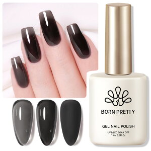 BORN PRETTY �W�F���l�C�� ���������� ���F �k�[�f�B�[�J���[ ������ �i�`������ �P�i �h��₷�� U V/LED�Ή� �|���b�V���^�C�v �������l�C�� 15ml �I�t�B�V�����l�C�� Jelly Nude
