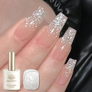 BORN PRETTY �t�� �O���b�^�[ �W�F���l�C���|���b�V�� 15ml�B�J���t���ȃO���b�^�[���U��΂߂��A�~���L�[�z���C�g�̃W�F���l�C���|���b�V���B�����W�F���ŁA�͂�����̂�DIY�l�C���A�[�g�ɍ�