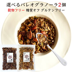パレオ グラノーラ 300g×2個 セレクト 無添加 砂糖不使用 糖質オフ パレオダイエット グルテンフリー 穀物不使用 有機ナッツ 有機シード ケトジェニック 低GI アサイーボウル 朝食 ヘルシー お年賀 ギフト　アサイーボウル
