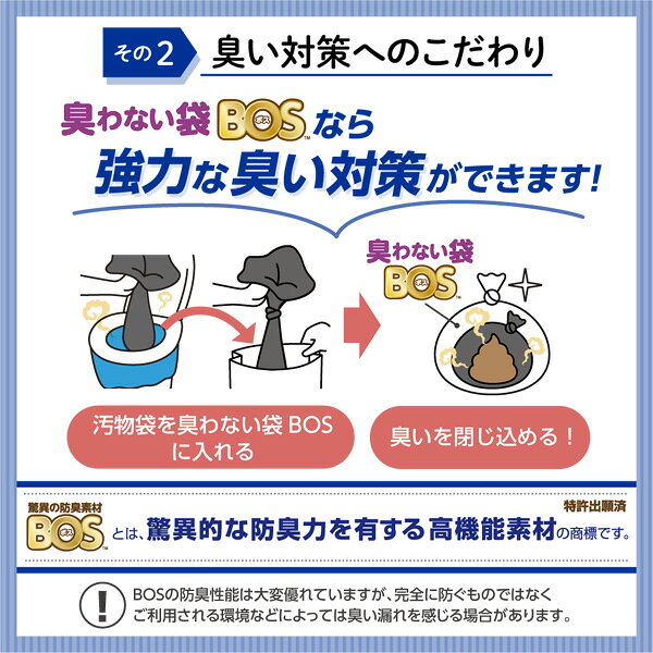 【うんちが臭わないトイレ】BOS非常用トイレ100回分 災害/携帯/簡易トイレ/防災グッズ/15年保存 ◆防臭 防菌◆ 臭わない袋付き 【BOS-SHOP限定品】【メーカー直販】(4点セット) - メイン画像 11