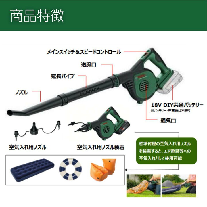 楽天市場】【公式ストア】18Vコードレスガーデンブロワ本体のみ ULB18V 