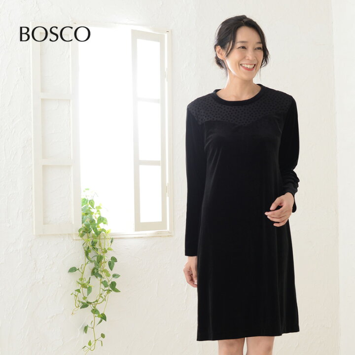 楽天市場 アウトレットセール ワンピース ブラック ミディ丈 パーティー ベロア 秋冬 秋服 エレガント ドット クルーネック 後ろファスナー 素材感 暖かい 大きいサイズ 体系カバー ゆったり 大人可愛い 上品 お食事会 女子会 長袖 Bosco 楽天市場 アウトレットセール ワンピース ブラック ミディ丈 パーティー ベロア 秋冬 秋服 エレガント ドット クルーネック 後ろファスナー 素材感 暖かい 大きいサイズ 体系カバー ゆったり 大人可愛い 上品 お食事会 女子会 長袖 Bosco