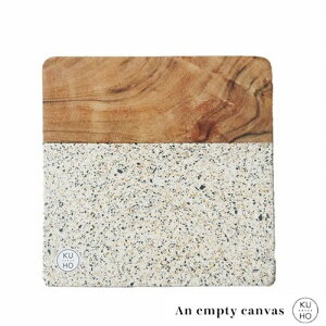 ウッドストーンプレート OD-10 ◆◆ CR4COVENTGARDEN 食器 プレート 皿 角皿 平皿 石皿 木皿 トレー 木製 ウッド アカシア 石 デザート ケーキ キッチン雑貨 洋食器 カフェ 北欧 ナチュラル かわいい