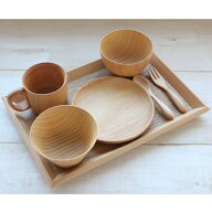 【期間限定P10倍！】 wooden お子様ベビー食器ナチュラルセット KD-12□□ 若兆 テーブルウェア 子供用食…