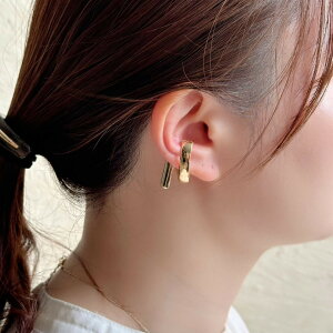 イヤーカフ 2点セット (両耳用) 2308ER-060 □□ B☆ AGILITA T・T アクセサリー アクセ イヤカフ イヤーカフス イヤリング ジュエリー 大ぶり 大きめ 大きい シルバー ゴールド 銀 銀色 金 金色 レデ