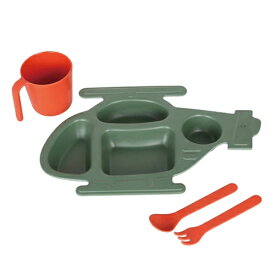 M&B KIDS PLATE SET''HELICOPTER'' K915-1274H □□ AR3 DULTON キッズプレート セット ヘリコプター ダルトン 子供用食器 子ども用 食器 キッズ食器 ベビー用品 キッチン用品 雑貨 ギフト 出産祝い プレゼント （100）