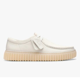 クラークス トーヒルロー Clarks Torhill Lo ホワイトレザー メンズ シューズ 26180910