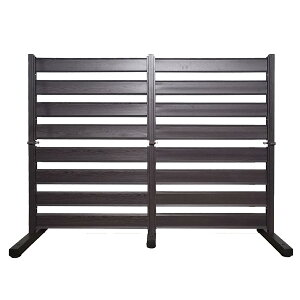 たためる アルミフェンス (幅120高さ90cm) 目隠し 自立式 木目調フェンス アルミボーダーフェンス アルミ ルーバー 衝立 屋外 固定金具 おしゃれオレフェンス パーテーション 柱 間仕切り ラテ