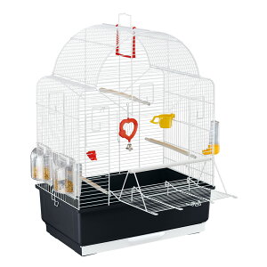 【送料無料】イタリアferplast社製 鳥かご イビザ オープン ホワイト Ibiza Open 鳥籠 ゲージ フルセット カナリア セキセイインコ 小型鳥用