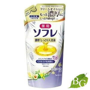 バスクリン 薬用ソフレ 濃厚しっとり入浴液 ホワイトフローラルの香り 400mL 詰替え用