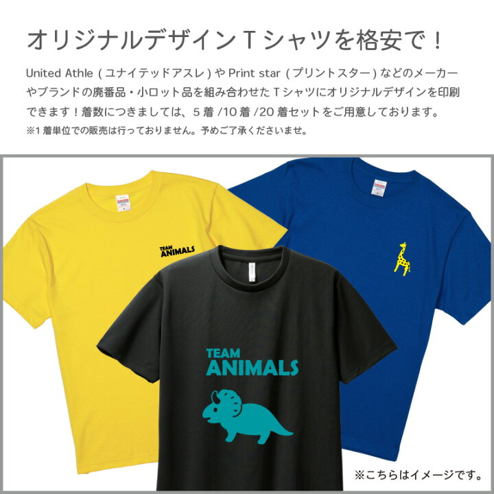 楽天市場】Tシャツ フルカラー オリジナル 印刷 特価 5着セット 10着 