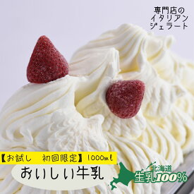 【お試し1,000円 初回限定】ジェラート 北海道 牛乳 1L 生乳100% 業務用 1000ml バルク 大容量 高級アイス イタリアン おいしい牛乳 ジェラテリアGigi スイーツ リピート ストック 話題 たっぷりサイズ カフェ お取り寄せ 家族 大人買い イタリア 恵庭 専門店 チェルボ 北国