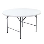 折りたたみ アウトドアテーブル [LW-A55] フォールディングテーブル ラウンドテーブル 丸テーブル 円形 ホワイト 屋外 アウトドア 庭 テラス コンパクト