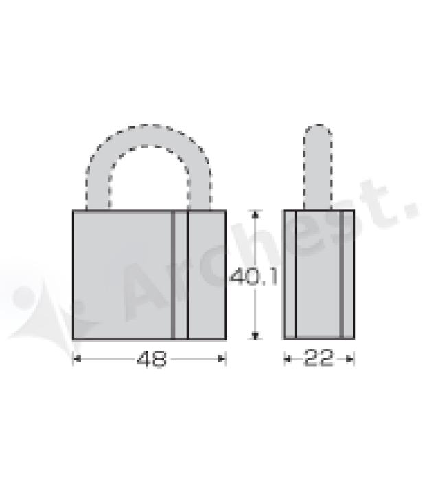 楽天市場】南京錠 PADLOCK クロームメッキ Nタイプ [PL330N-25