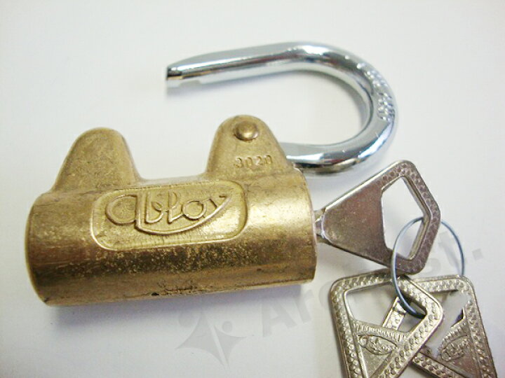 楽天市場】南京錠 PADLOCK 真鍮・スチール クラシックタイプ [3020C 