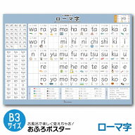 お風呂ポスター ローマ字 B3サイズ (364×515mm) 【日本製 学習ポスター】 おすすめ 知育 勉強 英語 ポス…