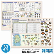 お風呂ポスター 韓国語 2枚セット B3サイズ (364×515mm) ハングル 単語 旅行 学習 教材