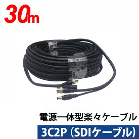 3C同軸ケーブルと電源ケーブル一体型楽々ケーブル30m 3C2P-30M 【あす楽対応】