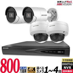 HIKVISION nCNrWhƃJ O 1`4Zbg 4K IP R[_[HDD 4chNVR Jdsv X}zĎ PoE NVR LLAN ĎJ 4K-SET-4CH