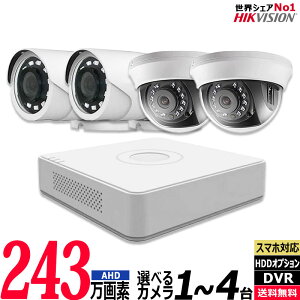 HIKVISION nCNrWhƃJ O 243f 1`4Zbg RpNgR[_[HDD AiO 4chDVR X}zĎ L ^@ h 24  ̌m ĎJZbg BHC-SET-4CH