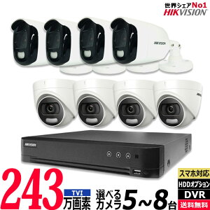 �h�ƃJ���� �ƒ�p �������O �t���J���[ �A�i���O 5�`8��Z�b�g 243����f ���R�[�_�[HDD�� 8chDVR �X�}�z�Ď� TVI-COLORVU-SET-8CH