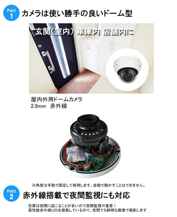 楽天市場】DAHUA ダーファ防犯カメラ 屋内屋外 アナログ 5〜8台セット 