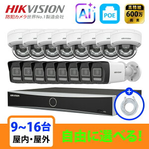 �y��g�q�Ɂz[HIKVISION] [IP-6M] �X�}�[�g�n�C�u���b�h���C�g �m�\�^AI�N�����m �h�ƃJ���� 9�`16�� DS-7616NXI-K2/16P/DS-2CD1163G2-LIU/DS-2CD1063G2-LIU