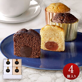 お菓子 詰め合わせ 個包装 スイーツ お返し 御礼 お祝い 贈り物 お土産 プレゼント ギフト 退職 おみやげ 二次会 サンクスギフト 記念品 TG-4 トリュフケーキ＆ガトー・オ・マロン 4個入り お取り寄せ ブールミッシュ 洋菓子 焼き菓子 吉田菊次郎