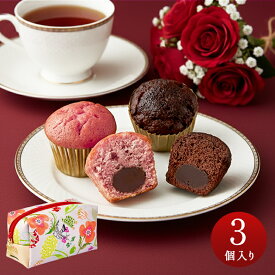 バレンタイン ポーチ入り ミニトリュフケーキ 3個入り 可愛い 義理チョコ 友チョコ 職場 個包装 限定 ギフト プレゼント 人気 ブールミッシュ 『常温配送・焼き菓子』