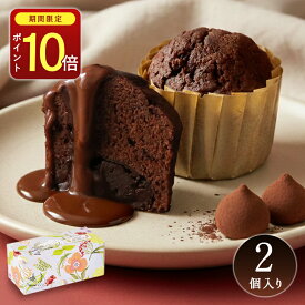 ＼ポイント10倍／ バレンタイン バレンタインデー トリュフケーキ 2個入り 可愛い 義理チョコ 友チョコ 職場 ばらまき 個包装 ギフト プレゼント 人気 ブールミッシュ トリュフケーキ 2個入り『常温配送・焼き菓子』【 5箱以上で送料無料 】