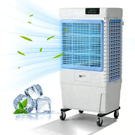 【4月11~14日限定★10%OFFクーポン】業務用 大型冷風扇 冷風機 500W気化式送風機 大風量 強力冷房 自動首振り 3段階風力調節80L大容量タンク1台多役 送風 加湿 冷却 熱中症対策 工場 倉庫 イベントスポットクーラー 業務用家庭用 PSE認証済1年間の保証 適格請求書対応可