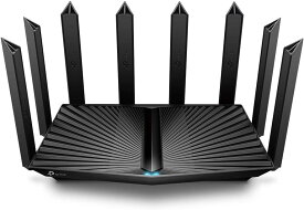 中古美品　TP-Link WiFi ルーター Archer AX90 tri_band WiFi6 PS5 対応 無線LAN 11ax AX6600 4804 Mbps (5 GHz) + 1201 Mbps (5 GHz) + 574 Mbps (2.4 GHz) OneMesh対応 Archer AX90