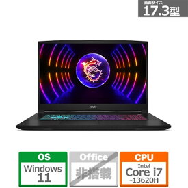 ★未開封保証品 MSI KATANA17-B13VEK-4339JP NVIDIA GeForce RTX 4050 Laptop GPU SSD 1TB 144Hz 4526541196461