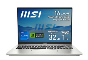 ��260429 ���J���ۏؕi MSI �m�[�g�p�\�R�� Prestige16-Studio-A13VF-906JP NVIDIA GeForce RTX 4060 Laptop GPU 4526541195235