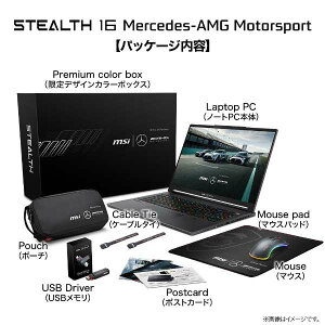 ��260502 MSI ���J���ۏؕi �Q�[�~���O�m�[�g�p�\�R�� Stealth-16-MercedesAMG-A13VG-063JP RTX4070 �p��ŃL�[�{�[�h 4526541195297