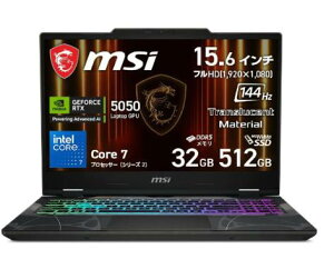 ��260389 ���J���ۏؕi�@MSI(�G���G�X�A�C)�Q�[�~���O�m�[�g�p�\�R�� Cyborg 15 B2RW(RTX 5050) �I�f�b�Z�C�O���C & �X�P���g�� Cyborg-15-B2RWEKG-5050JP [15.6�^ /Windows11 Home /intel Core 7 /�������F32GB /SSD�F512GB