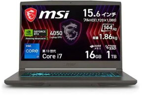 ��260440 ���J���ۏؕi MSI�G���G�X�A�C Thin 15 B13V/15.6�^/Core i7-13620H/GeForce RTX 4050 Laptop GPU/������ 16GB/SSD 1TB/Windows 11 Pro Thin-15-B13VE-1757JP
