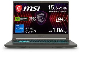 ��260437 ���J���ۏؕi MSI �m�[�g�p�\�R�� Thin 15 B13UDX-1657JP RTX 3050 6GB, GDDR6 6GB DDR IV 8GB*2 (3200MHz)WindowsR 11 Home Advanced