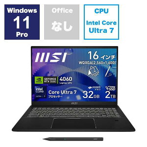 250991Jۏؕi MSI m[gp\R Summit-E16-AI-Studio-A1VFTG-2020JP intel Core Ultra 7 SSDF2TB 4526541197628