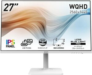 MSI j^[ Modern MD272QPW 27C` WQHD ^ IPSpl Xs[J[ HDMI/USB Type-C/u[CgJbg/A`tbJ[/VESAΉ/s{bgEpxE Modern MD272QPW