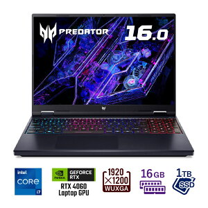 AcerbGCT[ PHN16-72-N76Z46 16^ Q[~Om[gp\R Acer Predator Helios Neo 16iCore i7/  16GB/ 1TB SSD/GeForce RTX 4060jArTubNPredator PHN16-72-N76Z46