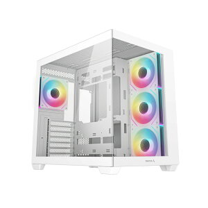 DeepCool CG530 4F WH ARGB�t�@��4��W�����ځE�w�ʃR�l�N�^�}�U�[�{�[�h�Ή� �f���A���`�����o�[�݌v�E�s���[���X�f�U�C��PC�P�[�X �z���C�g�J���[���f�� R-CG530-WHADA4-G-1
