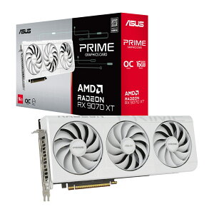 ASUS AMD Radeon RX9070XT  rfIJ[h PCIe 5.0 16GB GDDR6 PRIME-RX9070XT-O16G-WHITE 
