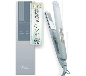 SALONMOON �w�A�A�C���� �X�g���[�g 24mm �R�[�� �Z�b�g 2WAY �����N�� �_�u���}�C�i�X�C�I�� 80�`230�� �f�W�^���\�� �C�O�Ή� �~���[�`�^�j�E���v���[�g (���[���O���[) �T�������[�� AM24GR