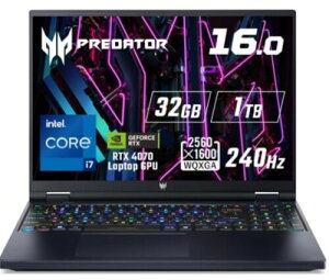 Acer �G�C�T�[ Predator Helios 16 PH16-71-N73Z47 �Q�[�~���O�m�[�g�p�\�R�� Core i7-13700HX ��13���� GeForce RTX 4070 ������32GB SSD 1TB 16�C���` �Q�[�~���OPC �����\ �m�[�g�p�\�R�� �Q�[�� ����ҏW