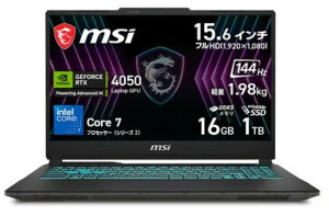 ��260992 ���J���ۏؕi�@MSI �G���G�X�A�C�@Cyborg 15 A2RVE-4150JP [15.6�^ | FHD | Core 7 | 16GB | 1TB | Windows 11 Home | �u���b�N&�X�P���g��]